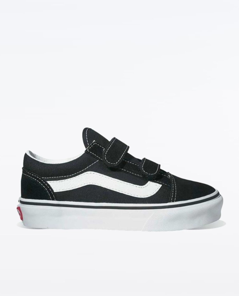 Kids Vans Shoes | Kids Old Skool Velcro Black Shoes