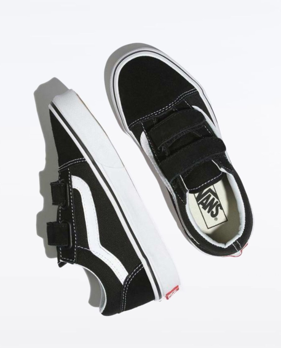 Kids Vans Shoes | Kids Old Skool Velcro Black Shoes