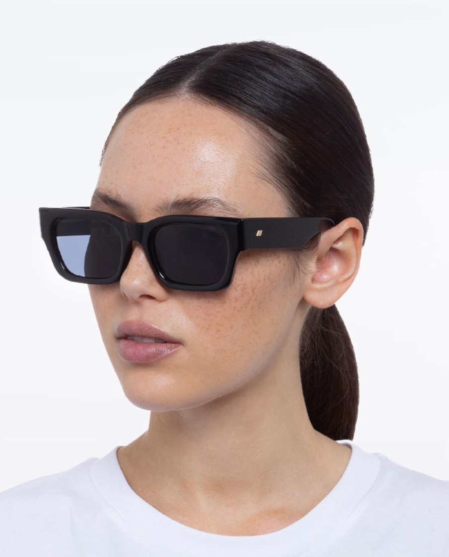 Women Le Specs Sunglasses | Le Spec Shmood Black Smoke