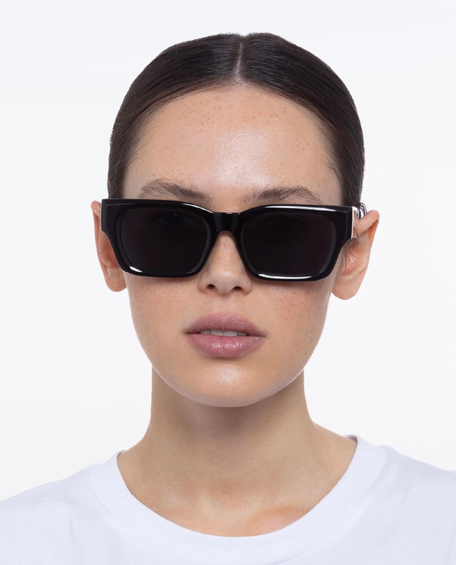 Women Le Specs Sunglasses | Le Spec Shmood Black Smoke