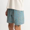 Men Rhythm Shorts | Paisley Stripe Beach Short-Slate