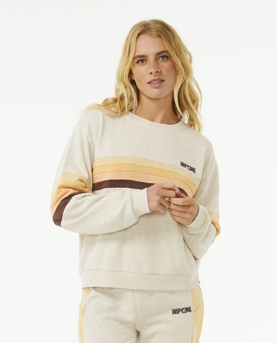 Women Rip Curl Hoodies & Jumpers | Surf Revival Panelled Crew