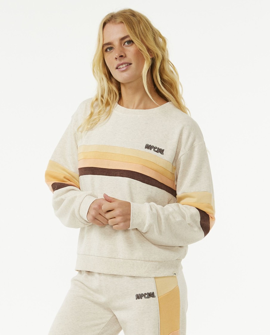 Women Rip Curl Hoodies & Jumpers | Surf Revival Panelled Crew