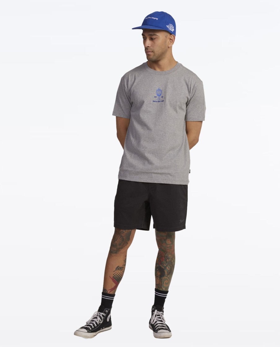 Men RVCA Tees & Polos | Weight Of The World Short Sleeve Tee