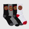 Men Santa Cruz Socks | Classic Dot Sock 4Pk