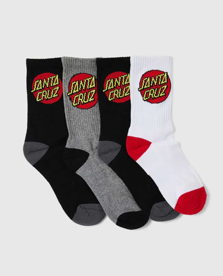 Men Santa Cruz Socks | Classic Dot Sock 4Pk