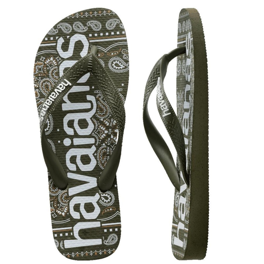 Men Havaianas Sandals & Thongs | Top Logomania Fashion Green Thongs