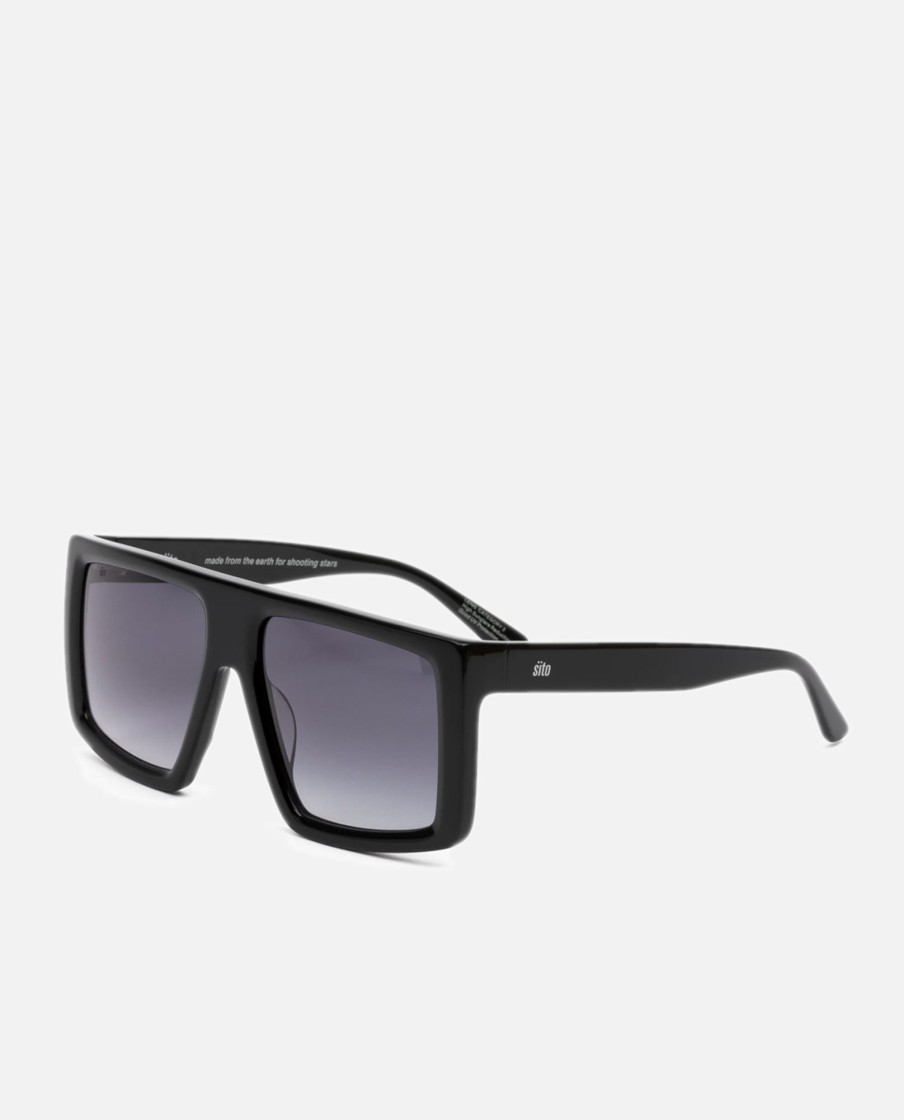 Women Sito Shades Sunglasses | Like The Sun: Black/Smoke Gradient Sunglasses