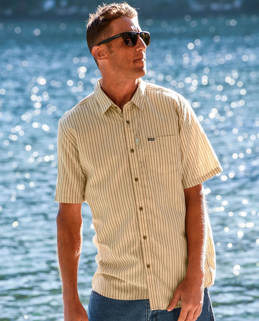 Men Volcom Shirts | Barstone Woven Short Sleeve Shirt