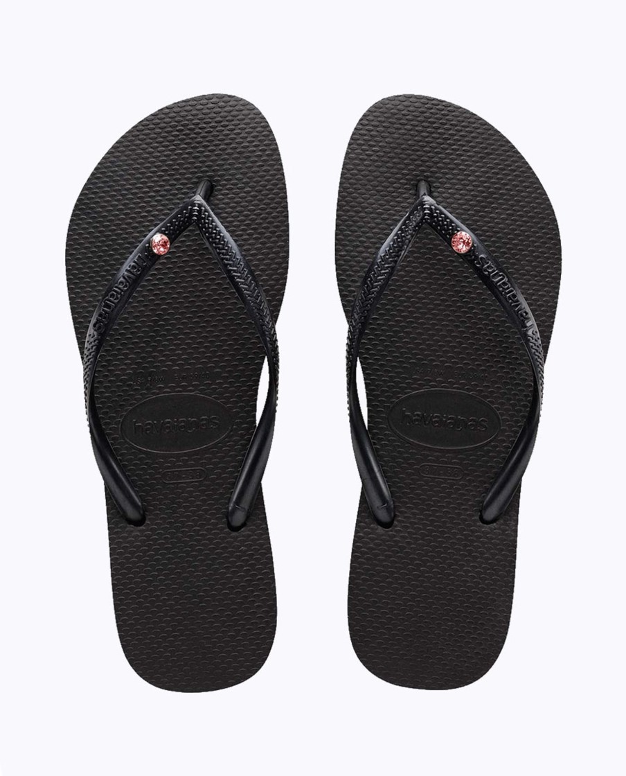 Women Havaianas Sandals & Thongs | Slim Coloured Crystal Thongs