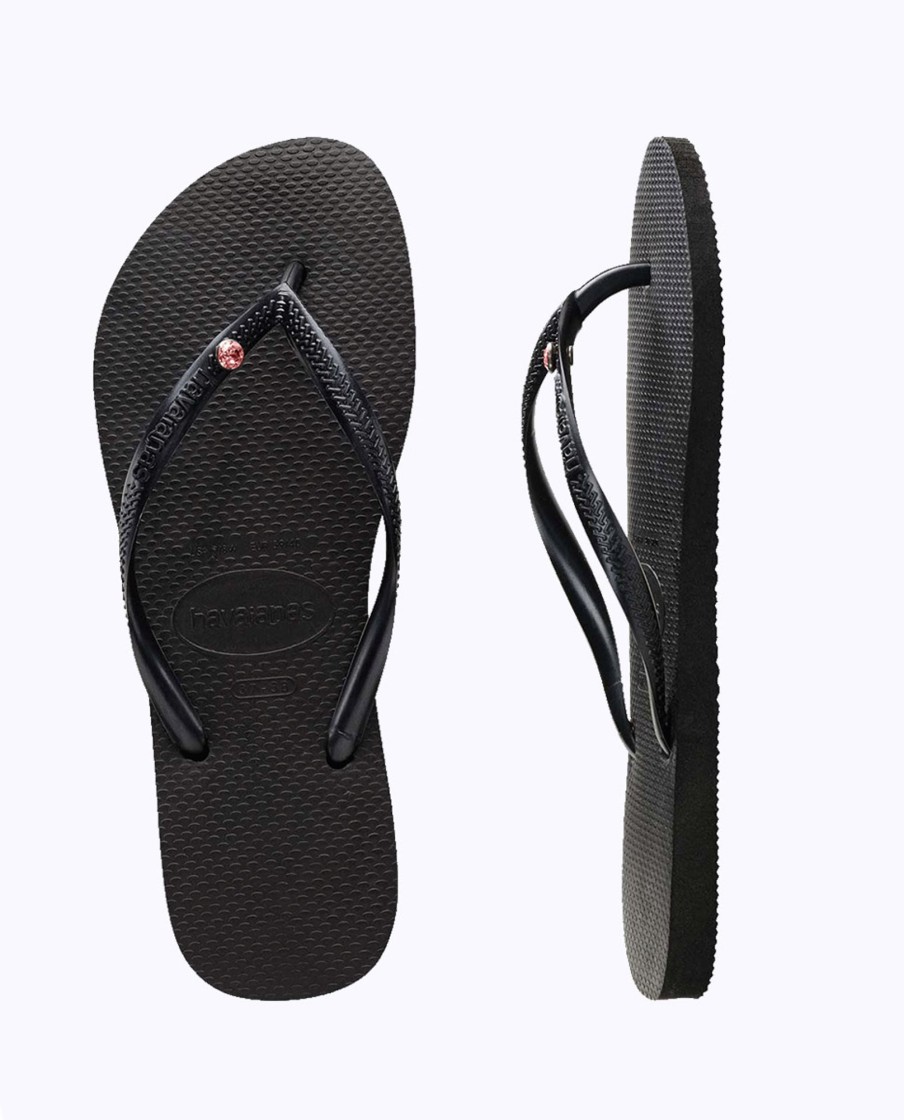 Women Havaianas Sandals & Thongs | Slim Coloured Crystal Thongs