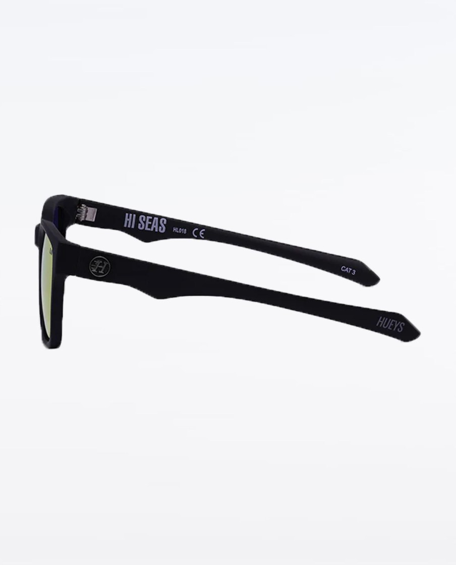 Men Liive Sunglasses Sunglasses | Hi Seas - Mirror Polar Matt Black