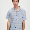 Men Stussy Shirts | Prion Check Pocket Short Sleeve Shirt