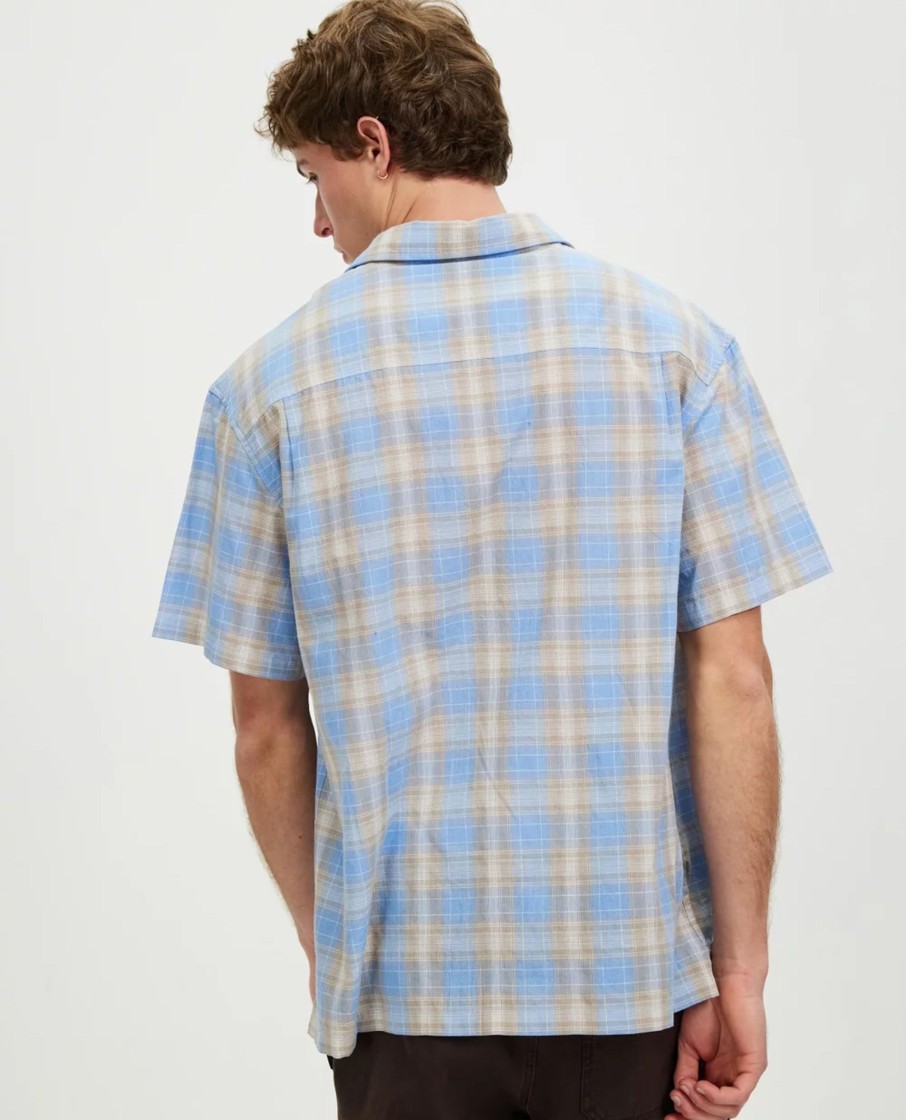 Men Stussy Shirts | Prion Check Pocket Short Sleeve Shirt