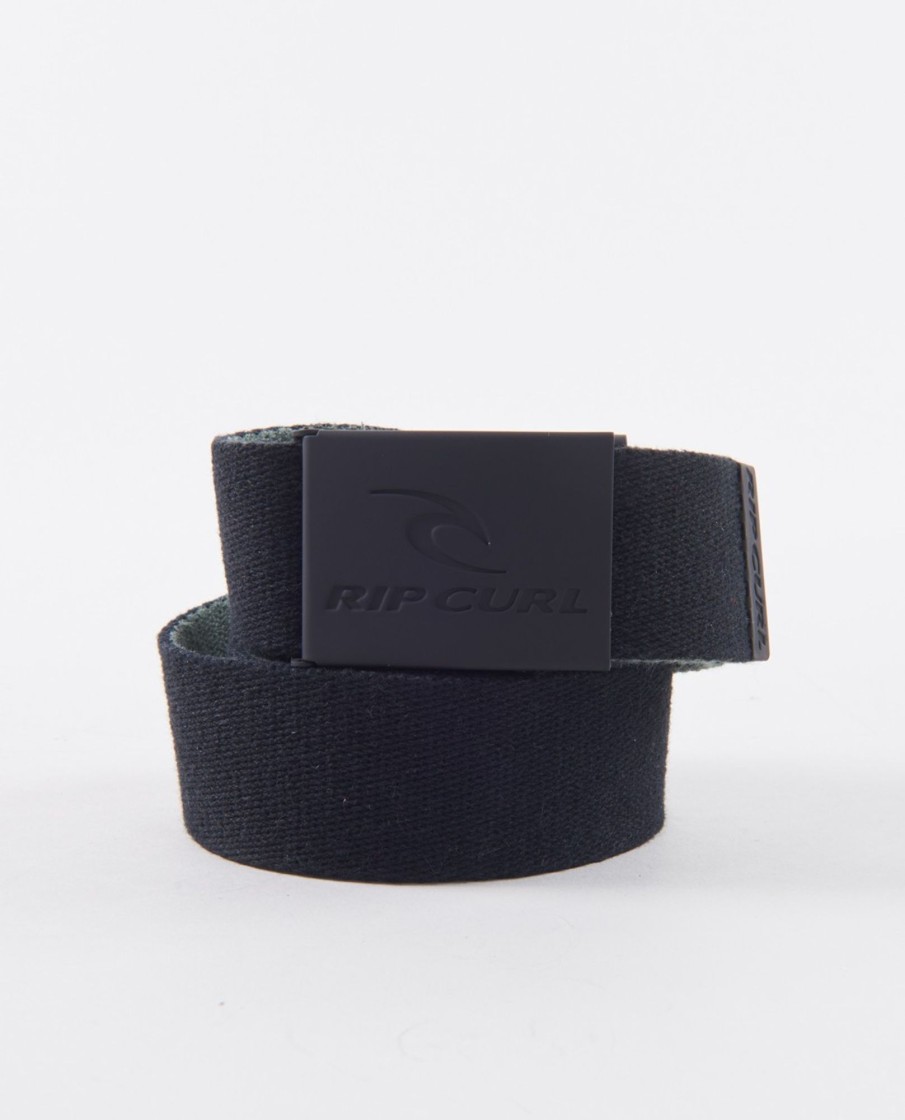 Men Rip Curl Belts | Snap Reversible Webbed Belt