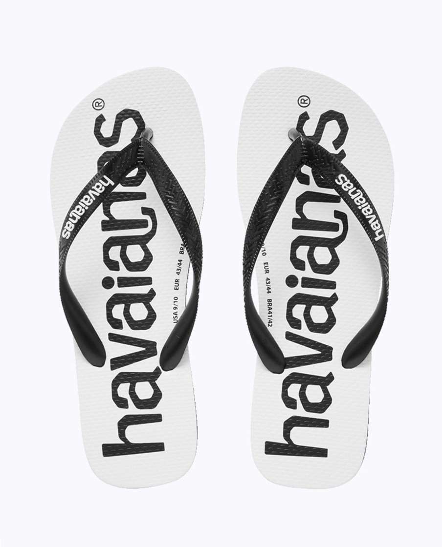 Men Havaianas Sandals & Thongs | Top Logo White / Black