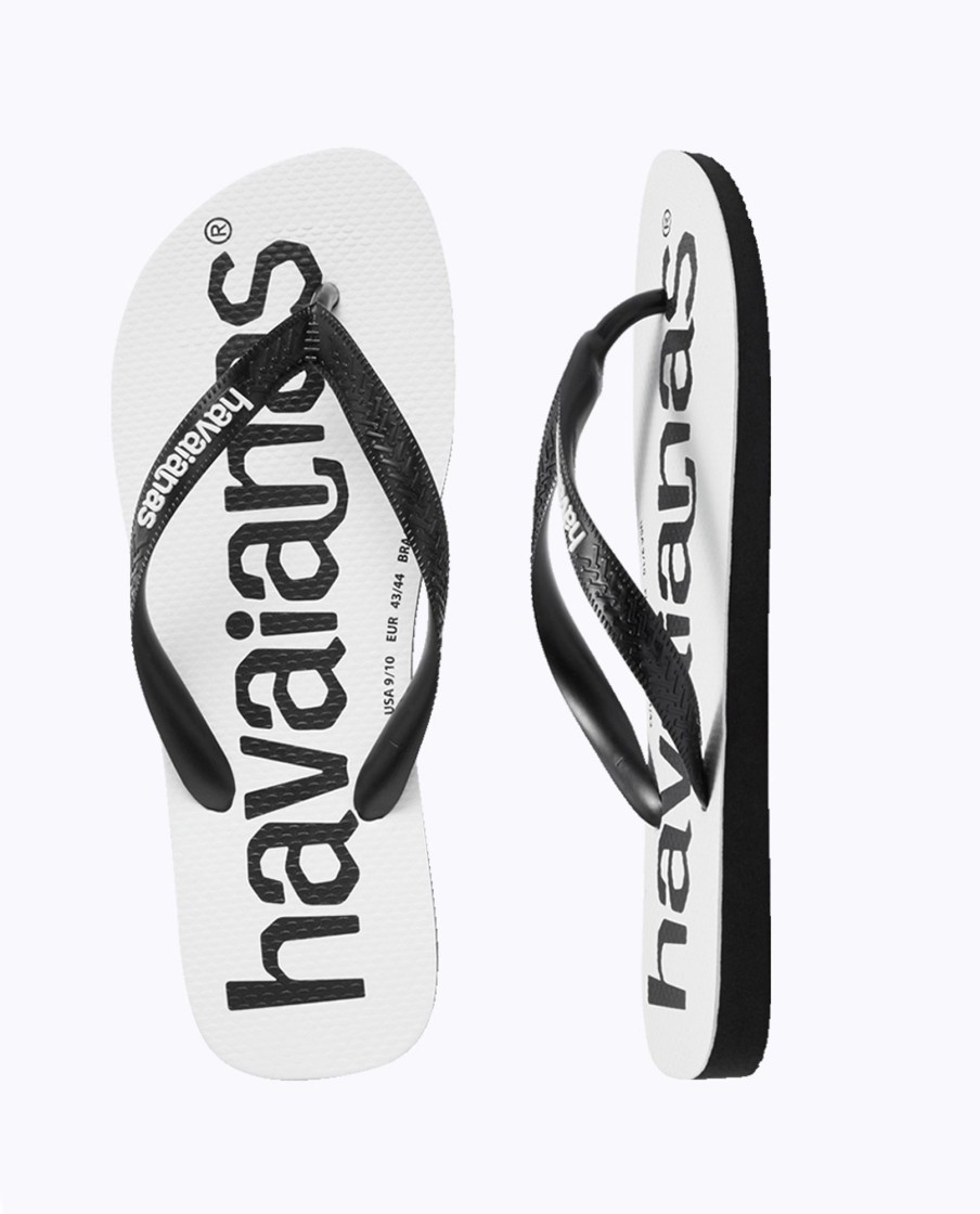 Men Havaianas Sandals & Thongs | Top Logo White / Black