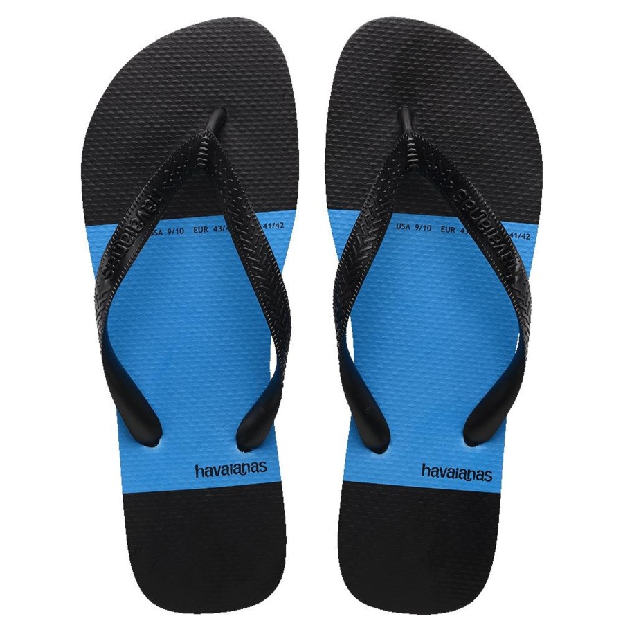 Men Havaianas Sandals & Thongs | Havs Top Block Black/Blue