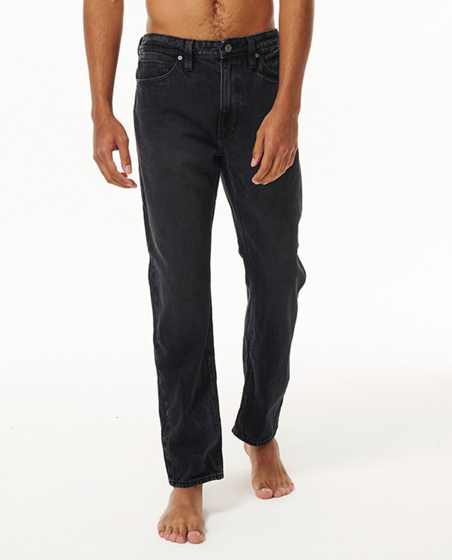 Men Abrand Jeans Pants & Jeans | A Straight Nu Wave Black Jean