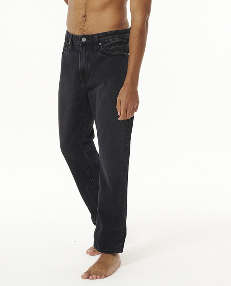 Men Abrand Jeans Pants & Jeans | A Straight Nu Wave Black Jean