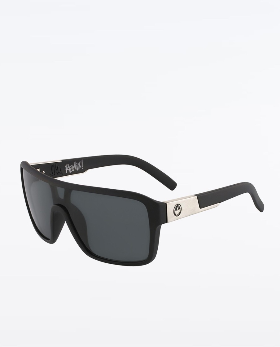 Men Dragon Sunglasses | Remix Matte Black/Grey P2 Sunglasses