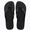 Men Havaianas Sandals & Thongs | Rubber Logo Black Steel Grey Thongs