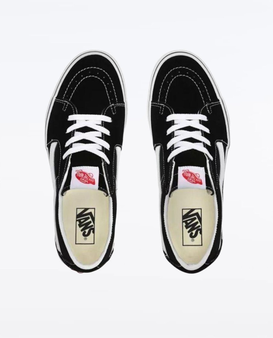 Men Vans Sneakers | Vans Sk8 Low Black White Shoe