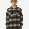 Kids Rip Curl Tops | Count Flannel Shirt -Boy