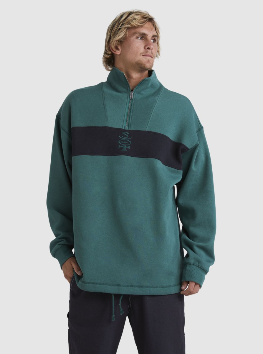 Men Quiksilver Hoodies & Jumpers | Boogieman Zip Crew