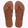 Women Havaianas Sandals & Thongs | Havs Slim Metallic Dark Brown