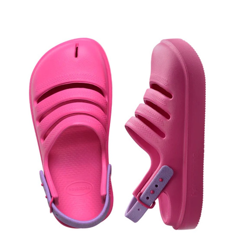 Kids Havaianas Shoes | Havs Kids Clogs Pink/Purple