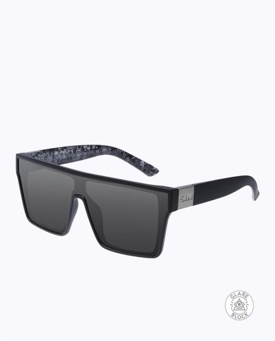 Men Sin Sunglasses | Loose Cannon Matte Black Smoke Polarised Sunglasses