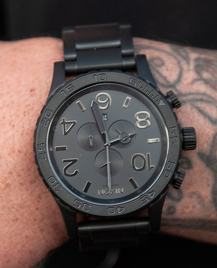 Men Nixon Watches | 51-30 Chrono Matte Black Watch