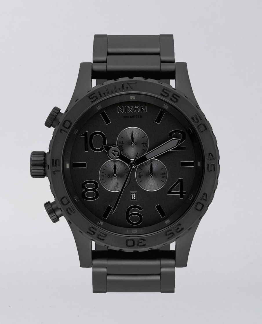 Men Nixon Watches | 51-30 Chrono Matte Black Watch