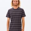 Men Rip Curl Tees & Polos | Plain Stripe Tee