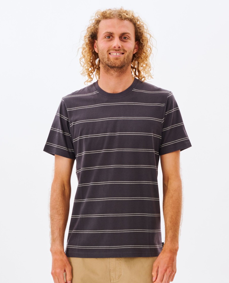 Men Rip Curl Tees & Polos | Plain Stripe Tee