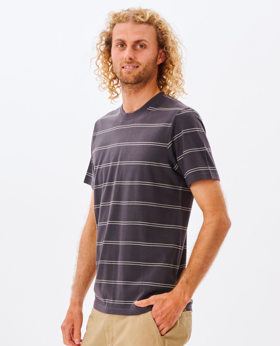 Men Rip Curl Tees & Polos | Plain Stripe Tee