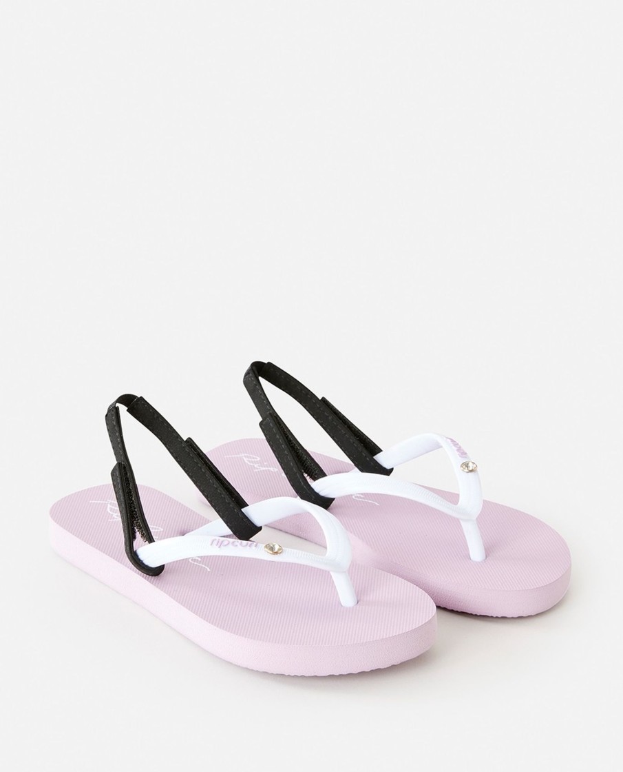 Kids Rip Curl Shoes | Script Wave Girls (2 For $40) Thongs