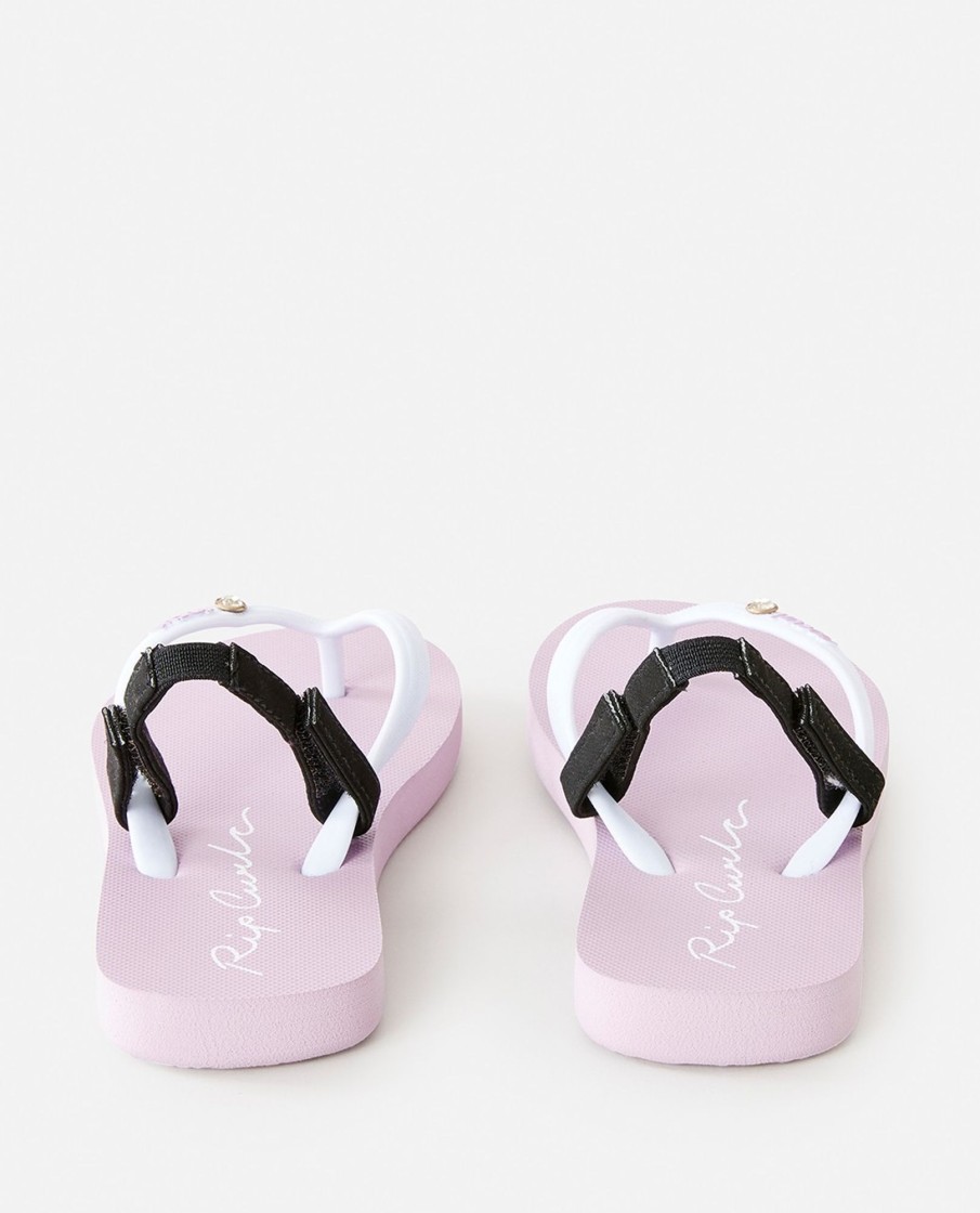 Kids Rip Curl Shoes | Script Wave Girls (2 For $40) Thongs