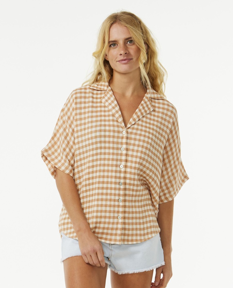 Women Rip Curl Tops & Tees | Premium Surf Check Shirt