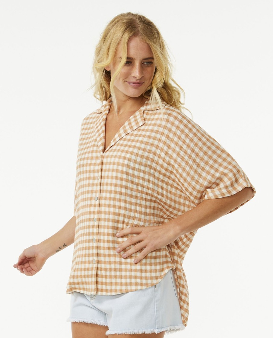 Women Rip Curl Tops & Tees | Premium Surf Check Shirt