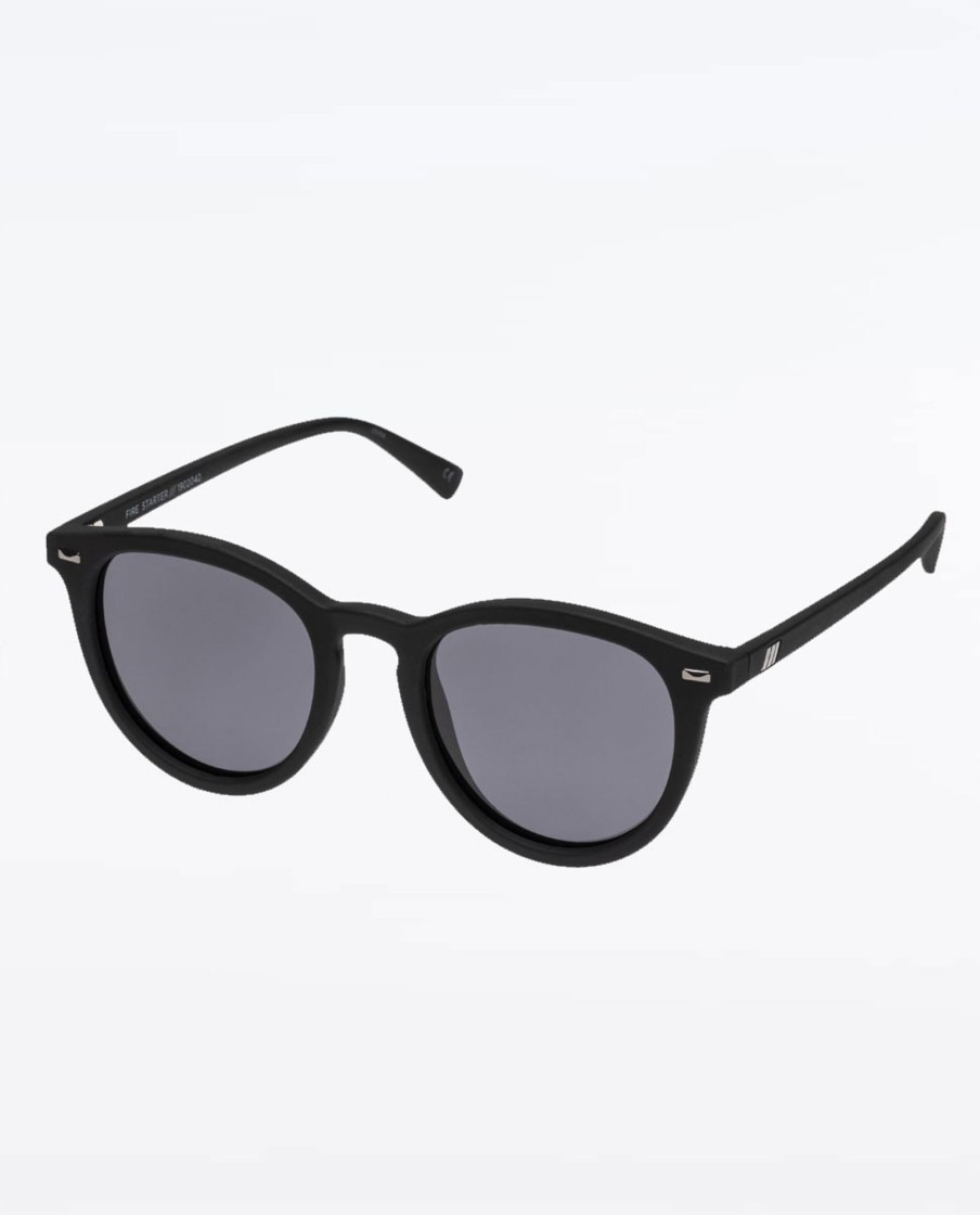 Men Le Specs Sunglasses | Unisex Fire Starter Black Rubber Sunglasses