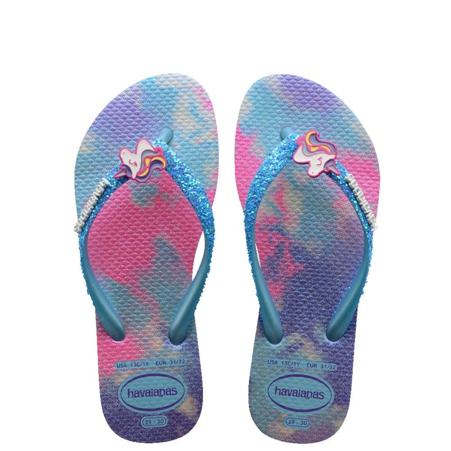 Kids Havaianas Shoes | Havs Kids Slim Glitter Ii Thongs