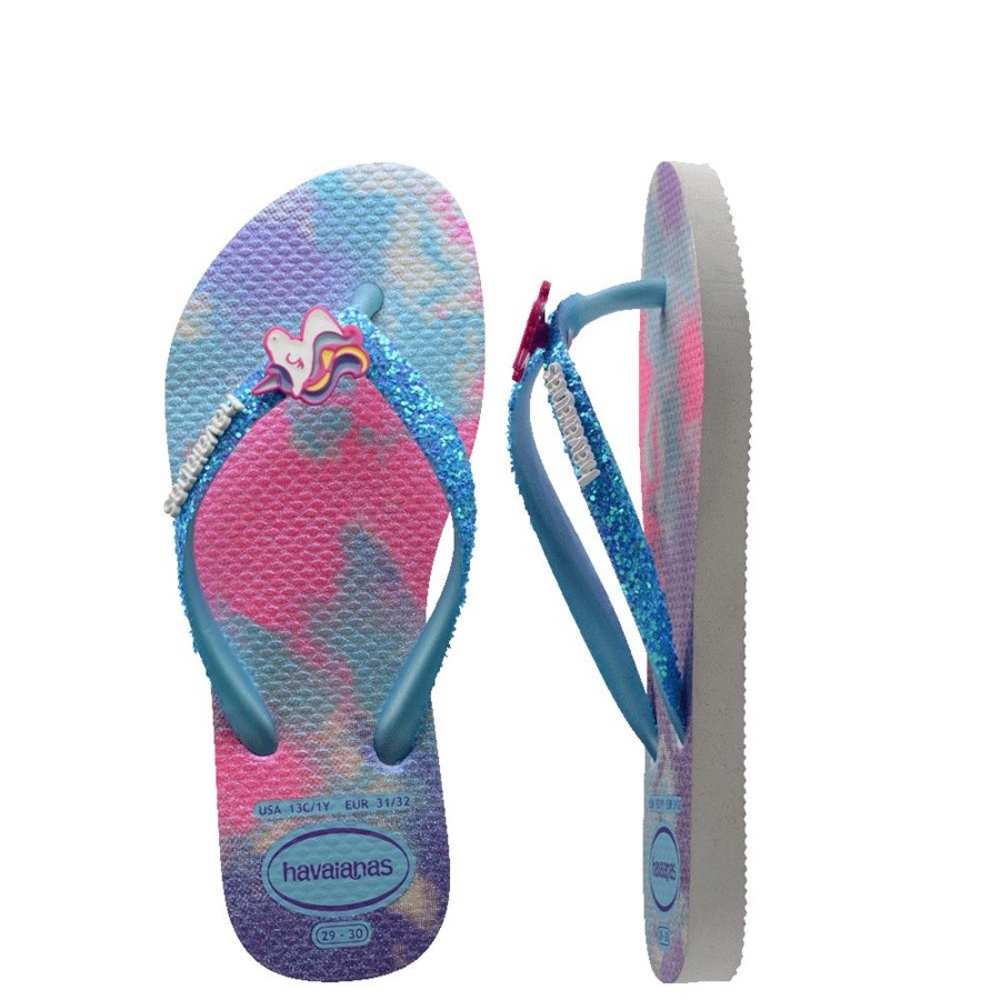 Kids Havaianas Shoes | Havs Kids Slim Glitter Ii Thongs