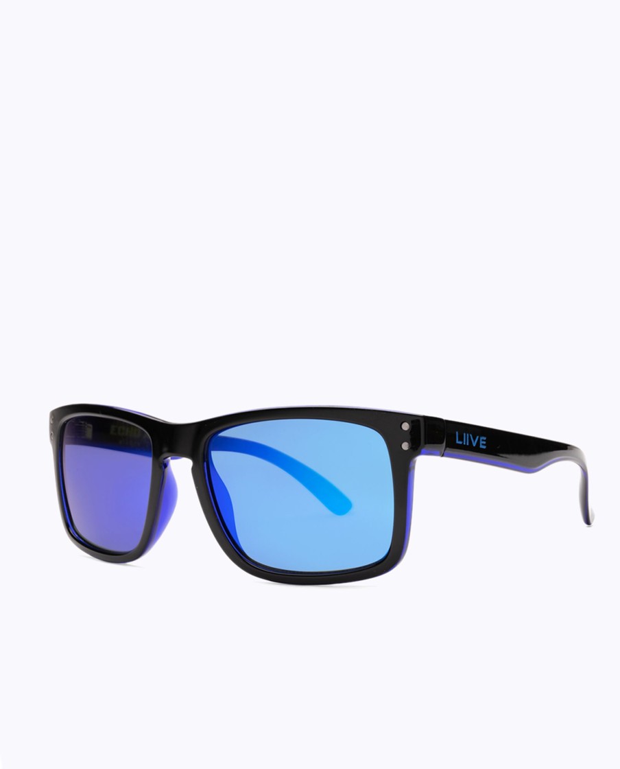 Men Liive Sunglasses Sunglasses | Echo X Mirror Polar Matt Black Sunglasses