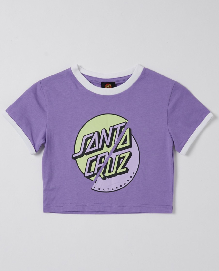 Women Santa Cruz Tops & Tees | Double Dot Front Baby Tee