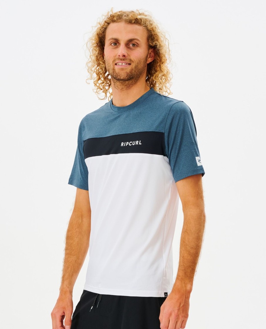 Men Rip Curl Rashies & Wetsuits | Undertow Short Sleeve Tee