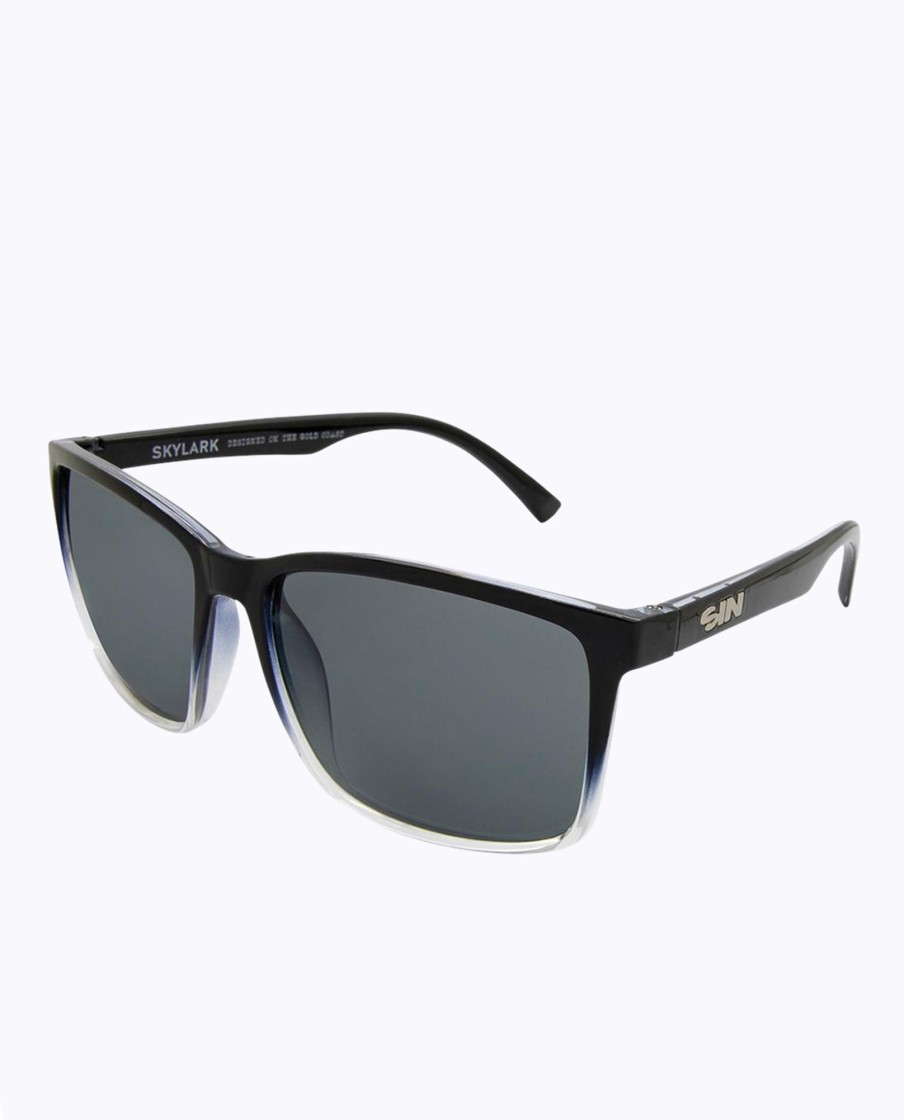 Men Sin Sunglasses | Skylark: Black To Clear Sunglasses