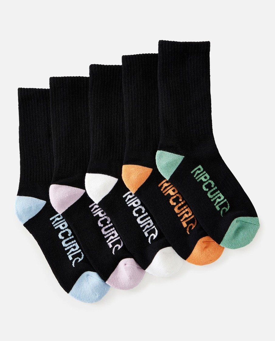 Kids Rip Curl Accessories | School Crew Sock 5-P - Boy