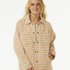 Women Rip Curl Jackets & Coats | Premium Quilted Check Jacket